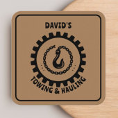 プロフェッショナルトウトラックフックブラウン&ブラック スクエア名刺