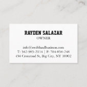 プロフェッショナルトラックの名刺 名刺 (裏面)