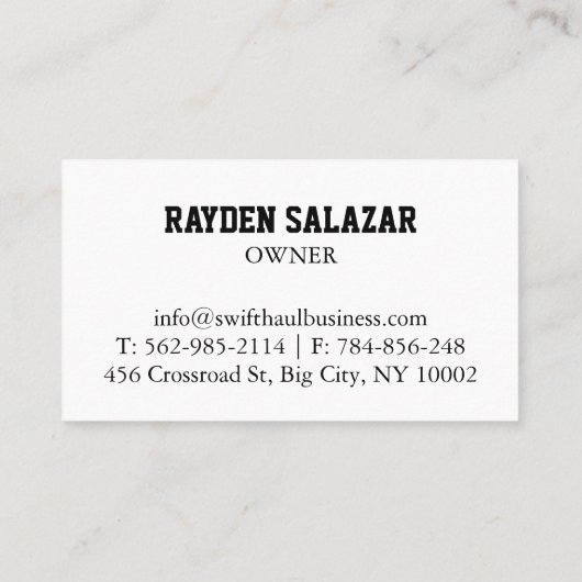 プロフェッショナルトラックの名刺 名刺 (裏面)