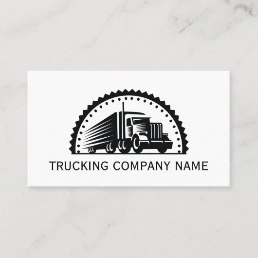 プロフェッショナルトラックシンプル運転車モダンのロゴBu 名刺 (正面)