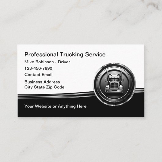 プロフェッショナルトラック運転手の名刺 名刺 (正面)