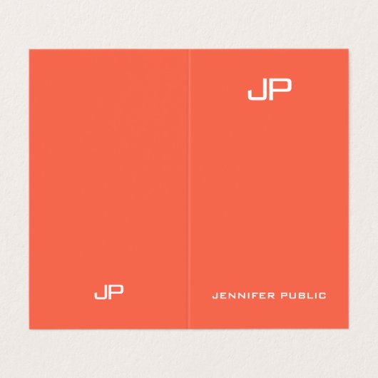 プロフェッショナルトレンディーエレガントカラーモノグラムの 名刺 (外部フラット)