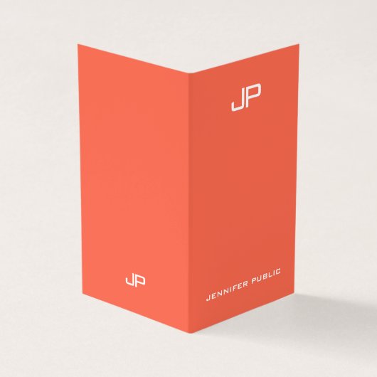 プロフェッショナルトレンディーエレガントカラーモノグラムの 名刺 (外部)