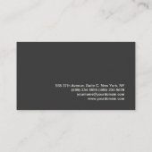 プロフェッショナルトレンディースタイルグレーインプレッシブ 名刺 (裏面)