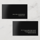 プロフェッショナルトレンディースタイルグレーブラックインプレッシブ 名刺 (正面/裏面)