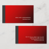 プロフェッショナルトレンディースタイルグレーレッドインプレッシブ 名刺 (正面/裏面)
