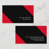 プロフェッショナルトレンディースタイルレッドブラックインプレッシブ 名刺 (正面/裏面)