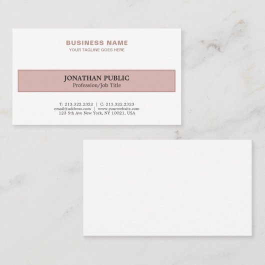 プロフェッショナルトレンディーハーモニックカラーエレガントプレーン 名刺 (正面/裏面)