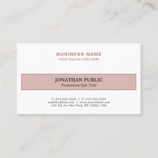 プロフェッショナルトレンディーハーモニックカラーエレガントプレーン 名刺 (正面)