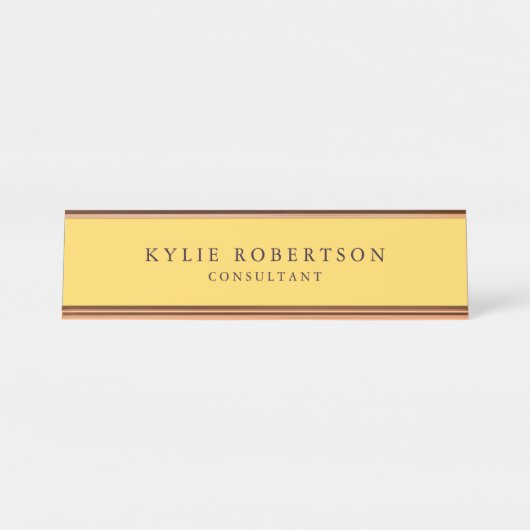 プロフェッショナルトレンディープレイモダンンミニマリスト デスクネームプレート (正面)