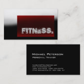 プロフェッショナルトレーナーレッドグレーの名刺 名刺 (正面/裏面)