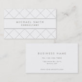 プロフェッショナルドエレガントットパターン白シンプル 名刺 (正面/裏面)