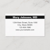 プロフェッショナルドクターアポイントメントリマインダーカード 予約カード (裏面)