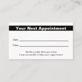 プロフェッショナルドクターアポイントメントリマインダーカード 予約カード (正面)