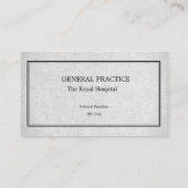 プロフェッショナルドクターグレイパーソナライズされたブラック 名刺 (裏面)