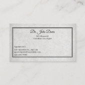 プロフェッショナルドクターグレイパーソナライズされたブラック 名刺 (正面)