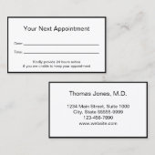 プロフェッショナルドクターズオフィスYour Next 予約カード (正面/裏面)
