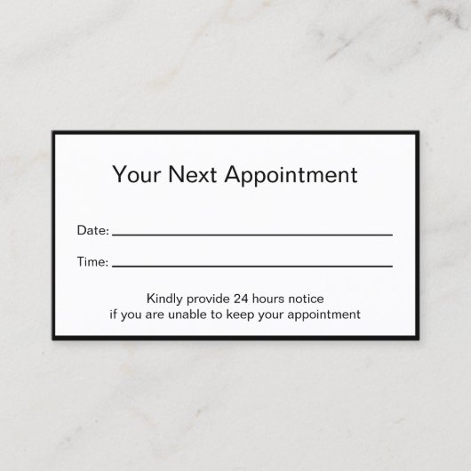 プロフェッショナルドクターズオフィスYour Next 予約カード (正面)