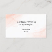 プロフェッショナルドクター赤面ピンクパーソナライズされた 名刺 (裏面)