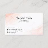 プロフェッショナルドクター赤面ピンクパーソナライズされた 名刺 (正面)