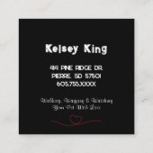 プロフェッショナルドッグウォーカーペットシッタースタイリッシュ スクエア名刺 (裏面)