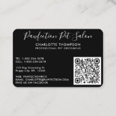 プロフェッショナルドッグウォーカーペットシッタートリマー 名刺 (裏面)