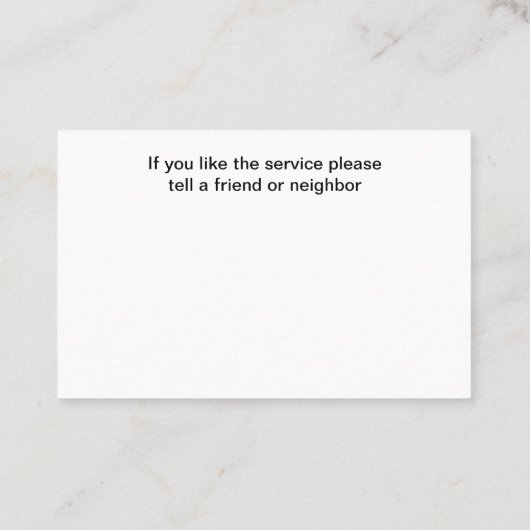 プロフェッショナルドッグトレーナーサービス 名刺 (裏面)