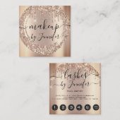 プロフェッショナルドリップス6パンチカスタムズバラ スクエア名刺 (正面/裏面)