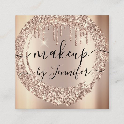 プロフェッショナルドリップス6パンチカスタムズバラ スクエア名刺 (正面)