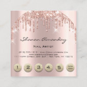 プロフェッショナルドリップス6パンチカスタムロゴバラピンク スクエア名刺 (裏面)