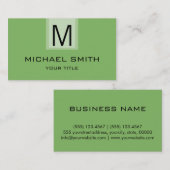 プロフェッショナルドルビル無地のカラーモノグラム 名刺 (正面/裏面)