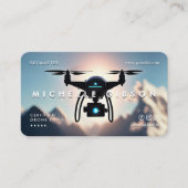 プロフェッショナルドローン演算子UAVパイロット モダン 名刺 (正面)