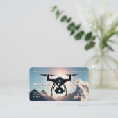 プロフェッショナルドローン演算子UAVパイロット モダン 名刺 (スタンド正面)