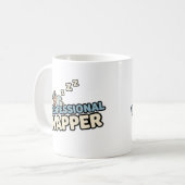 プロフェッショナルナッパーマグ – かわいい漫画の熊 コーヒーマグカップ (正面左)