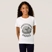 プロフェッショナルナパおもしろいーネコ Tシャツ (正面フル)