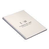 プロフェッショナルニュートラルモノグラムビジネスイニシャル ノートブック (右側)