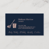 プロフェッショナルネイビーバラ金ゴールドハウスクリーニングメイド 名刺 (裏面)