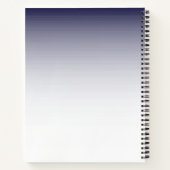 プロフェッショナルネイビーブルーグラデーションノートブック ノートブック (裏面)