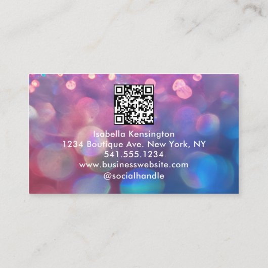 プロフェッショナルネイルアーティストサロンマニキュアまたはコード 名刺 (裏面)