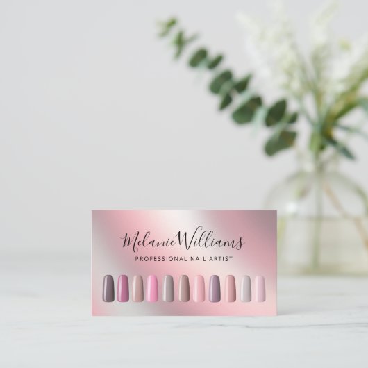 プロフェッショナルネイルアーティストサロンマニキュア 名刺 (スタンド正面)