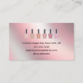 プロフェッショナルネイルアーティストサロンマニキュア 名刺 (裏面)