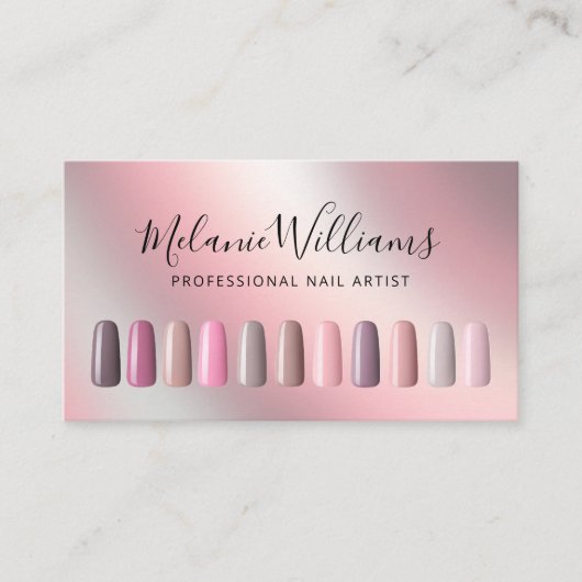 プロフェッショナルネイルアーティストサロンマニキュア 名刺 (正面)
