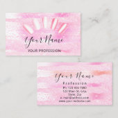プロフェッショナルネイルアーティストマニキュアグリッター美しい 名刺 (正面/裏面)