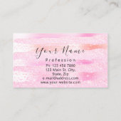 プロフェッショナルネイルアーティストマニキュアグリッター美しい 名刺 (裏面)