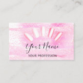 プロフェッショナルネイルアーティストマニキュアグリッター美しい 名刺 (正面)