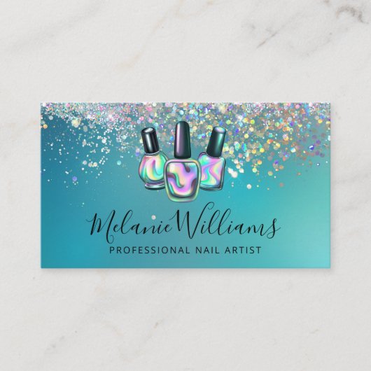 プロフェッショナルネイルアーティストマニキュア輝 名刺 (正面)