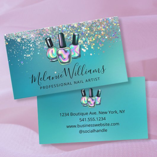 プロフェッショナルネイルアーティストマニキュア輝 名刺