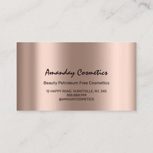 プロフェッショナルネイルアーティスト技術者のバラ障害 名刺 (裏面)