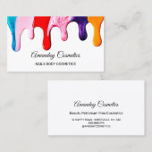 プロフェッショナルネイルアーティスト技術者の液体ドライブ 名刺 (正面/裏面)