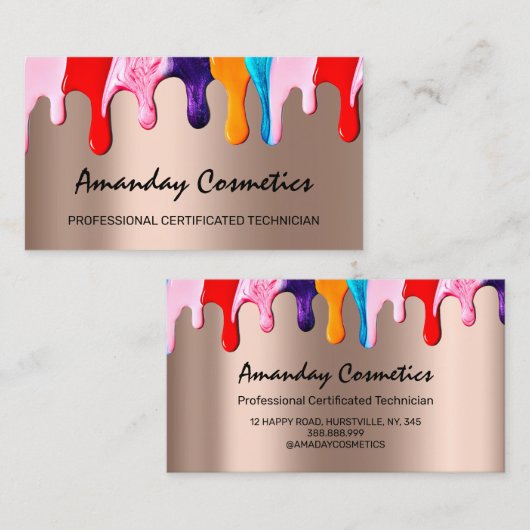 プロフェッショナルネイルアーティスト技術者の障害バラ 名刺 (正面/裏面)